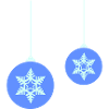 Christmas Ball Snowflakes Blue Ornament