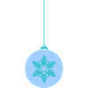Weihnachtskugel Schneeflocken Blau Ornament
