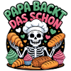 Daddy bakes this nice skeleton chef