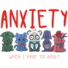 Anxiety Squad Cute Animals Adulting Struggle 
