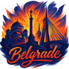 Belgrade Capital Serbia Silhouette Gift