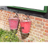 Weathered Pink Garden Buckets