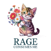 Rage Consumes me - Funny Cat T-Shirt