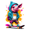 Pig Skate Streetwear Splash