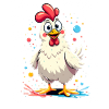 Kunterbuntes Huhn Motiv