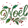 Christmas "Noël" design with holly