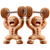 Gingerbread Man Bodybuilding Fitness Christmas