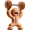 Gingerbread Man Bodybuilding Fitness Christmas