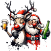 Santa & Reindeer – Funny Christmas Gift