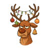 Noël de renne agacé