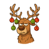Cerf Rudolph Joyeux Noël doux