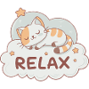 Dreamy kitten on pastel cloud