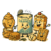 Sweet Condensed Milk Cartoon