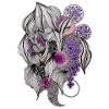 Fleurs Zentangle en Violet