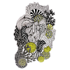 Organic Pattern Flower Yellow Black