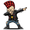 Dabbing Punk – Cheeky Cartoon Style