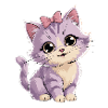 Kitten with bow - customizable