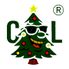 Christmas tree with cool sunglasses