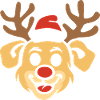 Merry Christmas Dog with Antlers