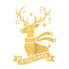 Golden Reindeer – Joyful Winter Design