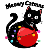 Meowy Catmas - Cat with Christmas Ball