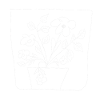 Flower Pot Chalk Sketch