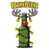 Reindeer Beer Pun ugly xmas