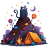 Cat camp at the volcano