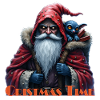 Santa and Blue Cat Fantasy