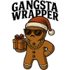 Gangsta Wrapper Christmas Humor Gingerbread