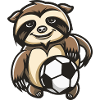 Sloth Soccer Cartoon