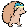 Igel Schlittschuhlaufen Hockey