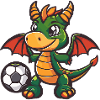 Drache mit Ball