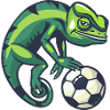 Gecko mit Fußball