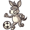 Esel Fußball Comic