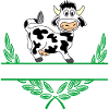 Cow Laurel Wreath with Namespace