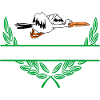 Stork Laurel Wreath with Namespace