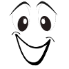 Smiling cartoon face