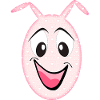 kleines süßes Monster Bunny Gesicht Herzchen