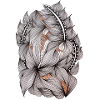 Black and White Flower Vine Pattern