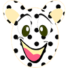 Bear Laughing Face with Dots