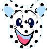 Ours rieur bleu à pois