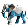 Geometric Origami Elephant