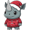 Rhino Christmas Xmas
