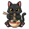 Black cat greedy ramen