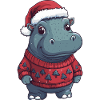 Hippopotame Noël Noël