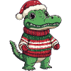 Alligatore Natale Natale