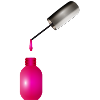 Pink nail polish with drops