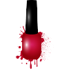 Roter Nagellack im Graffiti-Stil Illustration