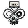 Music Retro Cassette Vinyl Infinity Flower